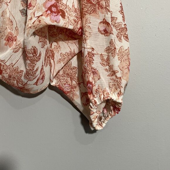 Lauren Conrad Women's Floral Sheer Front Tie Cardigan Cover Up Boho One Size - Picture 3 of 10